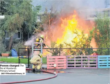  ??  ?? Person charged The fire at Viewlands Primary School