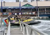  ?? (CONTRIBUTE­D FOTO/ JEROME MENDAROS) ?? FLOATING FAST. As one of Gold Coasts must-do activities, jet boating takes riders on a fast boat that runs 35km/h whizzing past stunning scenery on the large, shallow and calm estuary called Broadwater.