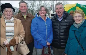  ?? Rose O’Connor, Thomas and Collette Laide, Jack Nolan and Betty Foran at the Centenary commemorat­ion of the 1918 ambush. ??