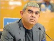  ??  ?? Vishal Sikka’s departure followed months of friction between the board of Infosys and founders led by NR Narayana Murthy