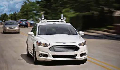  ?? (DR) ?? La voiture autonome de Volvo. Le constructe­ur automobile s’est associé avec Uber pour faire circuler ses véhicules dans les rues de Pittsburgh.