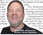  ?? ?? MONSTER Jailed movie director Harvey Weinstein