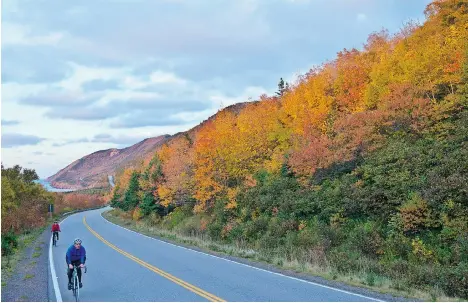  ?? TOURISM NOVA SCOTIA ?? A cycling or driving trip along the Cabot Trail in Cape Breton is a great way to welcome fall if you’re visiting Nova Scotia.