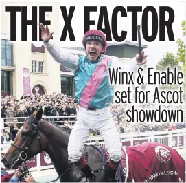  ??  ?? JUMP START: Frankie Dettori and Enable after their Chantilly win last weekend