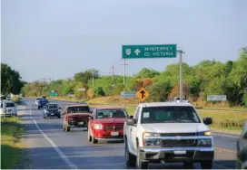  ?? CORTESÍA ?? Por vacaciones hay mucho aforo en la carretera hacia Nuevo León.