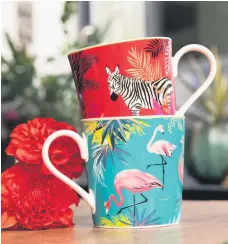  ??  ?? Right: Zebra and Flamingo Mugs (2), £15.50 Annabel James
