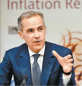  ?? FRANK AUGSTEIN/REUTERS ?? Mark Carney, gobernador del banco central británico.