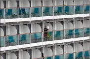  ?? VINCENT YU / AP ?? In Hong Kong, more than 3,600 people on a cruise ship were to be screened after it was banned by Taiwan amid growing worry about spread of an outbreak.