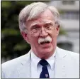  ??  ?? Former national secuirty adviser John Bolton