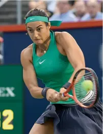  ?? AFP ?? Caroline Garcia during her match against Maria Sharapova. —