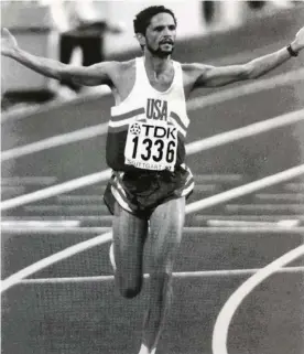  ?? Picture: SUPPLIED ?? HIS FINEST HOUR: Mark Plaatjes will mostly be remembered for his world marathon title win for the US in Stuttgart in 1993.