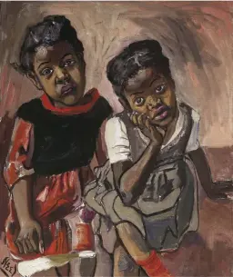  ??  ?? 6. Two Girls, Spanish Harlem, 1959, Alice Neel, oil on canvas, 76.2 × 63.5cm. Museum of Fine Arts, Boston