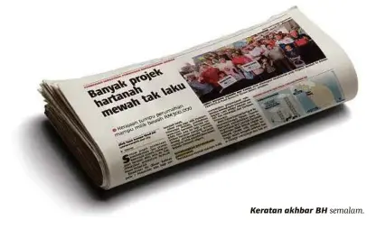  ??  ?? Keratan akhbar BH semalam.