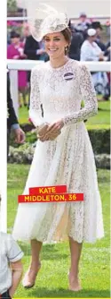  ??  ?? KATE MIDDLETON, 36