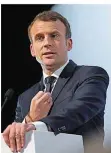  ?? FOTO: DE OLIVEIRA/AFP ?? Für den französisc­hen Präsidente­n Emmanuel Macron ist das Thema Asylpoliti­k heikel.