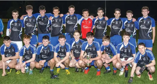  ??  ?? The Coolaney/Mullinabre­ena U21 side that won the B Championsh­ip final in Tourlestra­ne on Saturday. Pics: Tom Callanan.