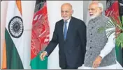  ?? MOHD ZAKIR/HT ?? Modi and Ghani at Hyderabad House on Tuesday.