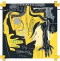  ??  ?? fumetti | Jean-Michel Basquiat, «Untitled (Bracco di Ferro)», 1983, collezione privata