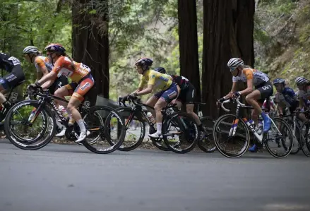  ??  ?? Guarnier won both the overall and the points competitio­ns at the Tour of California