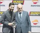  ??  ?? Messi y Tebas, en la Gala de MD de 2019