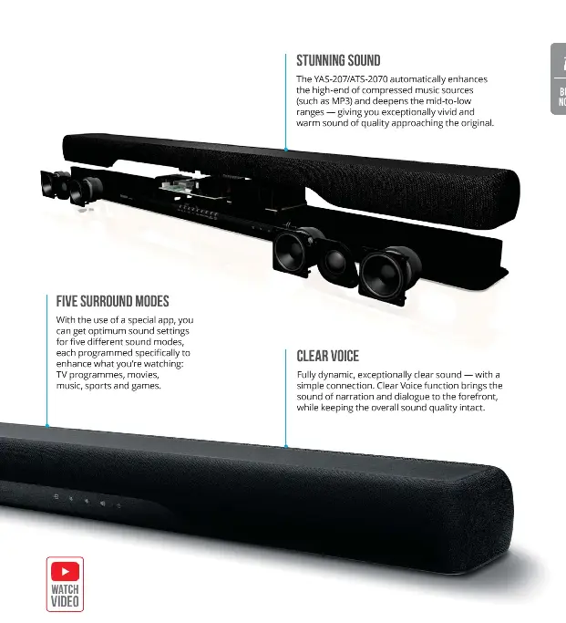 the YAS 207 ATS 2070 delivers sound in multiple dimensions