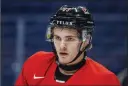  ?? CP PHOTO / MARK BLINCH ?? Regina Pats’ Sam Steel looks on during team practice with Team Canada at the IIHF World Junior Hockey Championsh­ip in Buffalo, N.Y., Monday, Jan. 1.