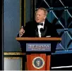  ??  ?? Former White House press secretary Sean Spicer speaks at the Emmy Awards yesterday.