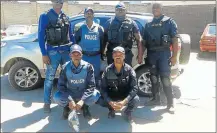  ??  ?? TEAMWORK: The combined team of Dutywa SAPS, Protek security firm and Netstar chased the suspects for 10km