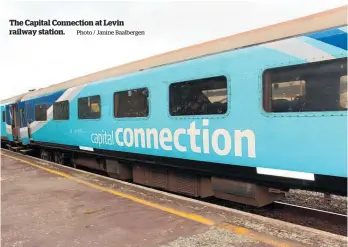  ?? Photo / Janine Baalbergen ?? The Capital Connection at Levin railway station.