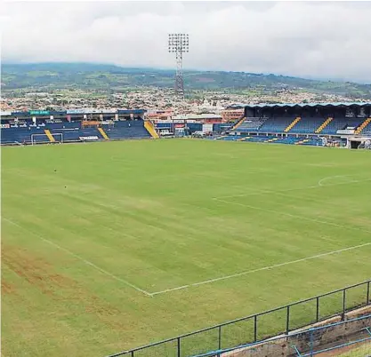  ?? CRISTIAN BRENES ?? Sobre el estadio José Rafael Fello Meza pesan dos hipotecas, la de primer grado por $150.000 (¢86.185.500), mientras que la segunda es por $280.000 (¢160.879.600).