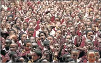  ?? Picture: FILE ?? ALL TOGETHER: Children from AW Barnes in full song during a school assembly