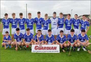  ??  ?? Oylegate-Glenbrien, who were runners-up in Saturday’s final in Taghmon.