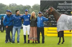  ??  ?? Best playing pony New Jersey, played by Gonzalito Pieres (centre)