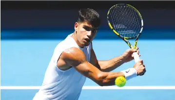  ?? ?? AIMING HIGH . . . Carlos Alcaraz has set his sights on winning the Australian Open