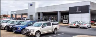  ?? LINDA GARNER-BUNCH/Arkansas Democrat-Gazette ?? The new Mark McLarty Ford Lincoln offers a huge selection of more than 2,500 new and pre-owned vehicles.