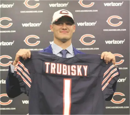  ??  ?? UNC coach Larry Fedora said he was excited Mitch Trubisky went to the Bears because he’ll have time to develop. | CHARLES REX ARBOGAST/ AP