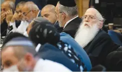  ?? (Yonatan Sindel/Flash90) ?? MK MEIR PORUSH attends a Knesset Arrangemen­ts Committee meeting on Monday.