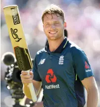  ?? AFP ?? Buttler’s 110 not out helped Engalnd to win with nine balls to spare against Australia in the fifth ODI. —