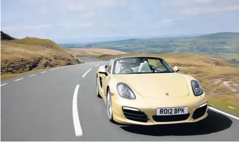  ??  ?? The Porsche Boxster is fun with a capital F