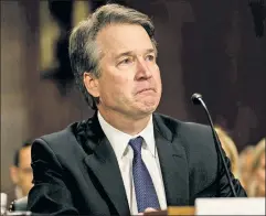  ??  ?? Judging the judge: Brett Kavanaugh at Thursday’s Senate hearing.