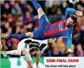  ??  ?? Heading for a fall: Messi and his Barca team crash to earth