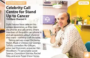 Celebrity Call Centre For Stand Up To Cancer Pressreader
