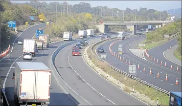  ??  ?? Operation Brock involved a steel barrier creating a contraflow on the motorway