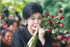  ??  ?? BANGKOK: In this file photo, former Thailand’s Prime Minister Yingluck Shinawatra arrives at the Supreme Court for the last day of her hearing in Bangkok, Thailand.—AP