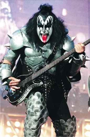  ?? GEORGE DE SOTA/LIAISON ?? Gene Simmons of Kiss says he’s never touched the stuff, but he has put his name front and centre with a cannabis producer, even though the law won’t allow him to promote the brand.