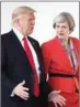  ?? BRENDAN SMIALOWSKI/AFP ?? Donald Trump and Theresa May.