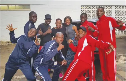  ??  ?? BUDDING TALENT . . . Some of the boxers from Charles Manyuchi’s boxing academy who will be on their way to Mozambique