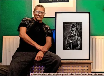  ?? ?? > Bari Goddard with his photograph titled Funk Cutter, Anarchistw­ood