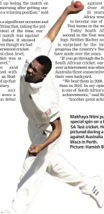  ??  ?? Makhaya Ntini put his special spin on a ball in SA Test cricket. Here he is pictured during a match against Australia at the Waca in Perth. Picture: Hamish Blair