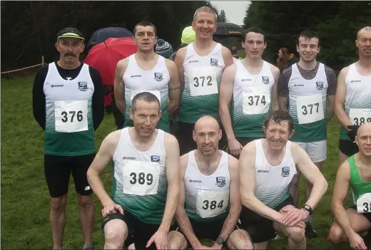  ??  ?? The Parnell A.C. men’s team at the Wicklow Cross Country Championsh­ips in Avondale House, Rathdrum. Picture: Garry O’Neill